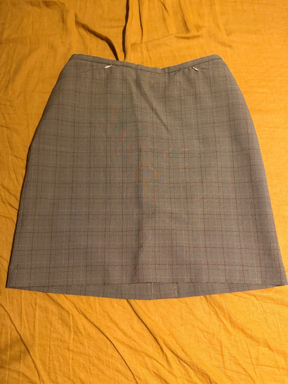 New York & Company Gray Plaid Pencil Skirt